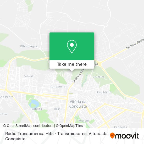 Rádio Transamerica Hits - Transmissores map