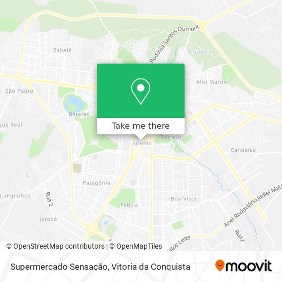 Supermercado Sensação map