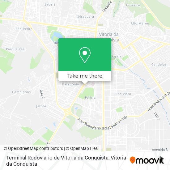 Mapa Terminal Rodoviário de Vitória da Conquista