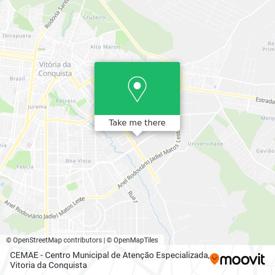 CEMAE - Centro Municipal de Atenção Especializada map