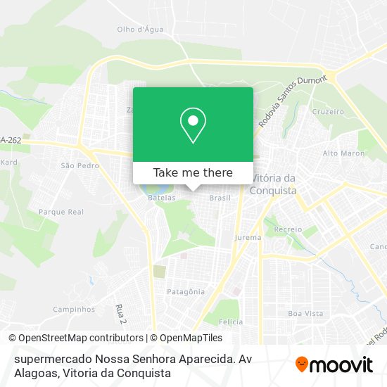 Mapa supermercado Nossa Senhora Aparecida. Av Alagoas