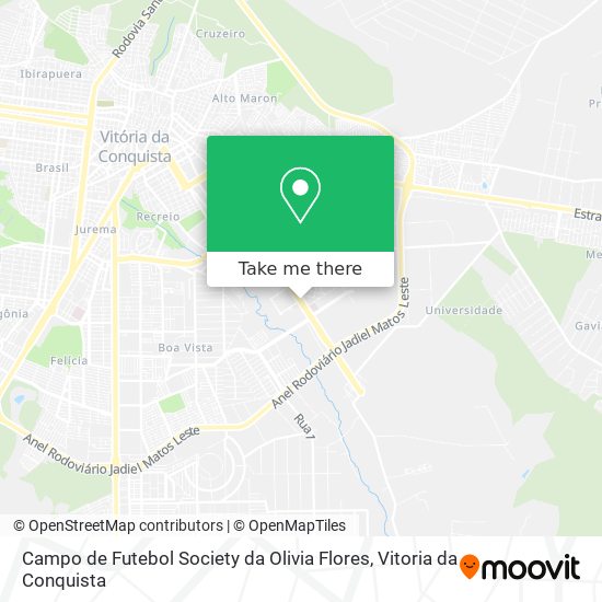 Mapa Campo de Futebol Society da Olivia Flores