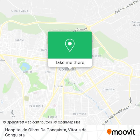 Mapa Hospital de Olhos De Conquista