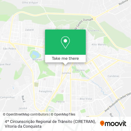 4ª Circunscrição Regional de Trânsito (CIRETRAN) map
