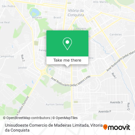 Unisudoeste Comercio de Madeiras Limitada map