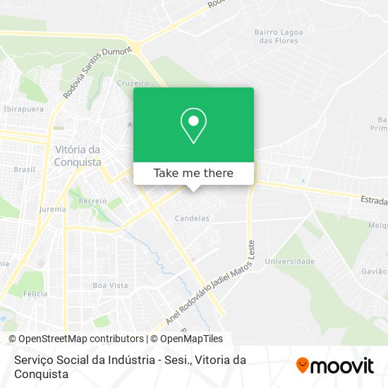 Mapa Serviço Social da Indústria - Sesi.