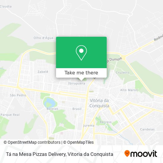 Mapa Tá na Mesa Pizzas Delivery