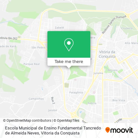 Mapa Escola Municipal de Ensino Fundamental Tancredo de Almeida Neves