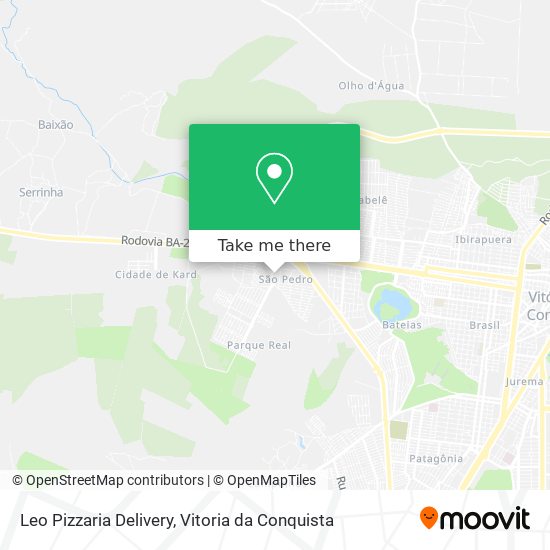 Leo Pizzaria Delivery map