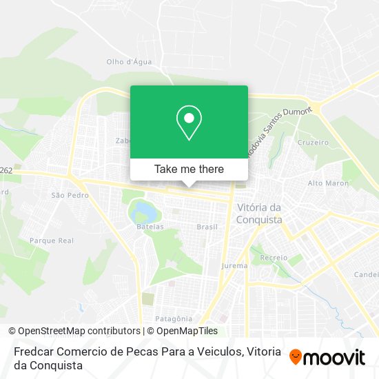 Mapa Fredcar Comercio de Pecas Para a Veiculos