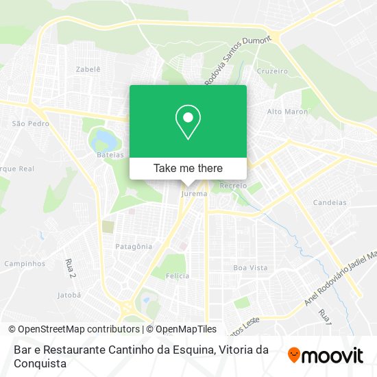 Mapa Bar e Restaurante Cantinho da Esquina
