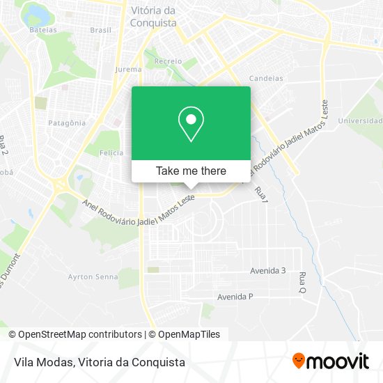 Vila Modas map