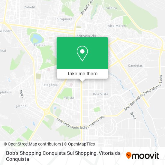 Mapa Bob's Shopping Conquista Sul Shopping