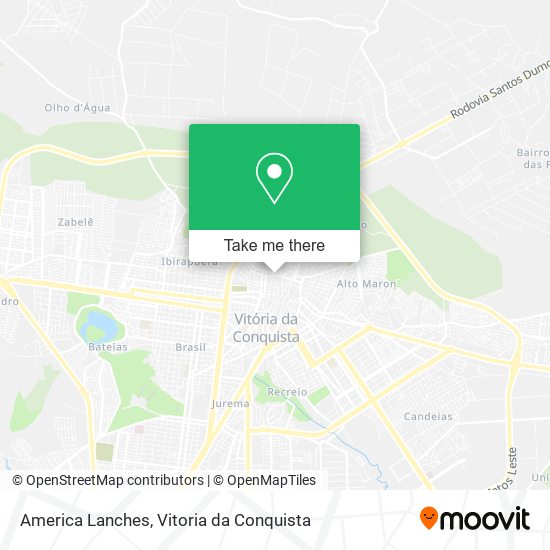 America Lanches map