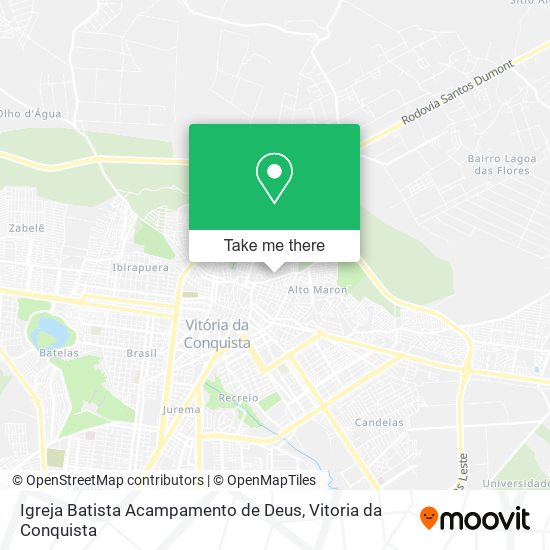 Mapa Igreja Batista Acampamento de Deus