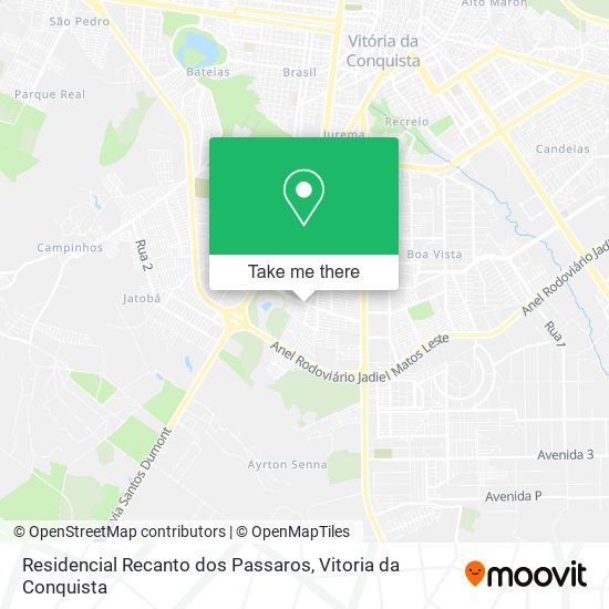 Residencial Recanto dos Passaros map