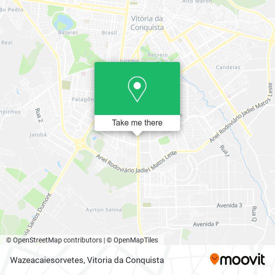 Wazeacaiesorvetes map