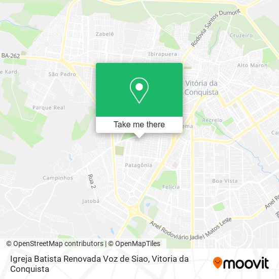 Mapa Igreja Batista Renovada Voz de Siao