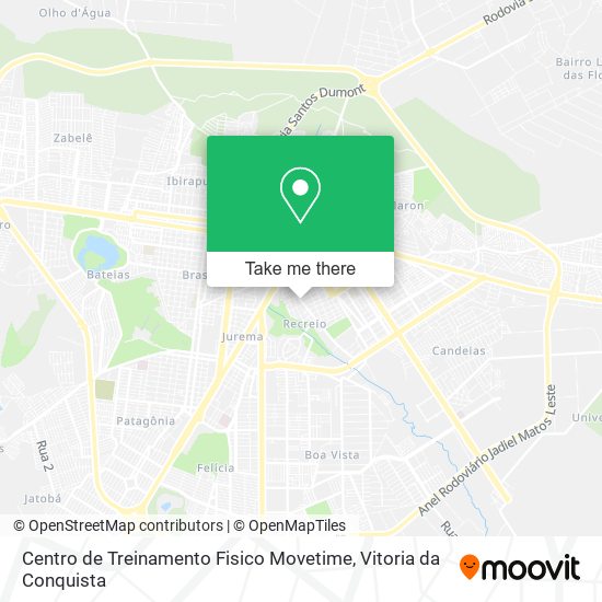 Mapa Centro de Treinamento Fisico Movetime