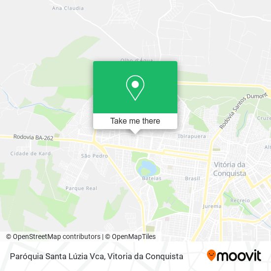 Mapa Paróquia Santa Lúzia Vca