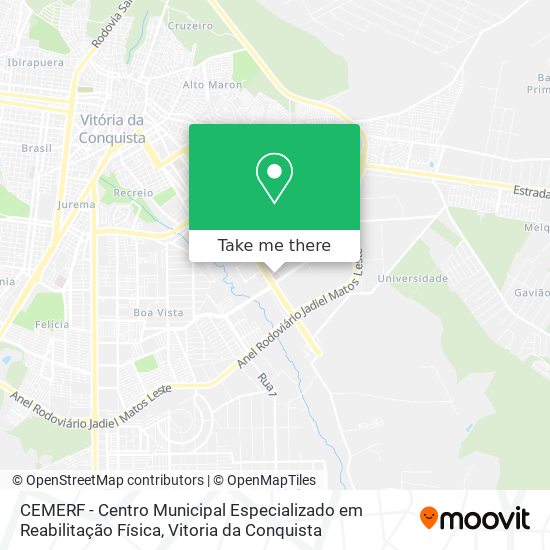 CEMERF - Centro Municipal Especializado em Reabilitação Física map