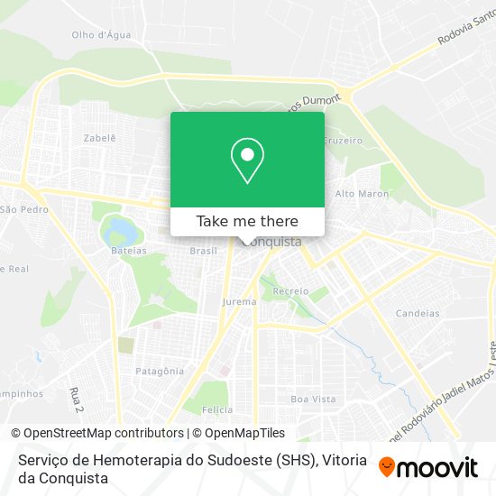 Serviço de Hemoterapia do Sudoeste (SHS) map