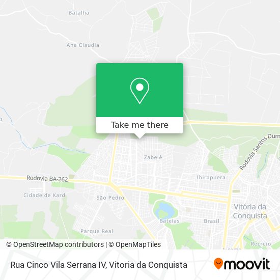 Rua Cinco Vila Serrana IV map
