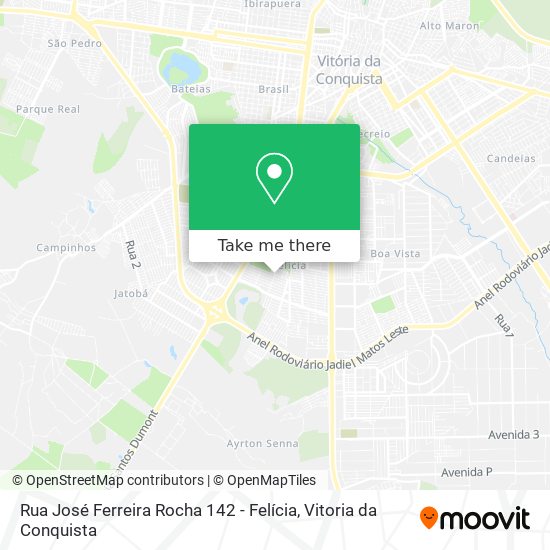 Rua José Ferreira Rocha 142 - Felícia map