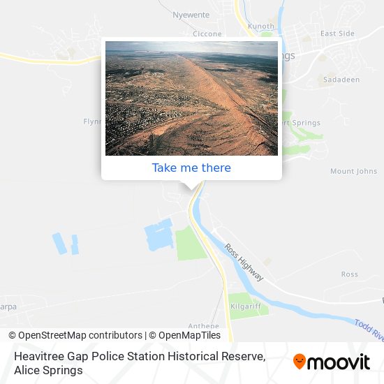 Heavitree Gap Police Station Historical Reserve map