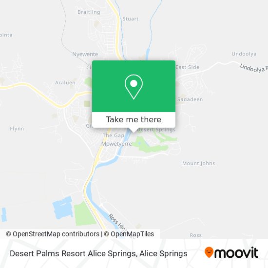 Desert Palms Resort Alice Springs map