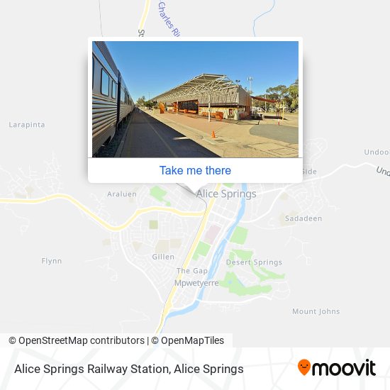 Mapa Alice Springs Railway Station