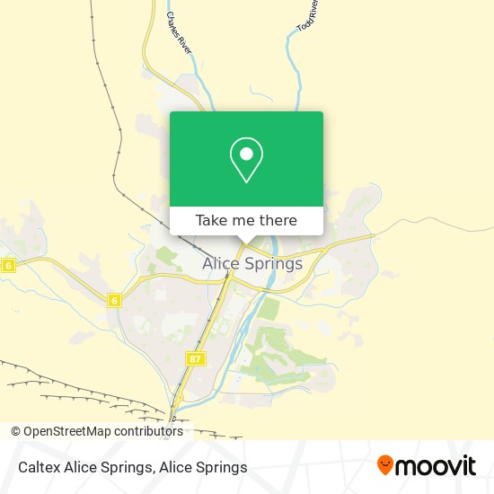 Caltex Alice Springs map