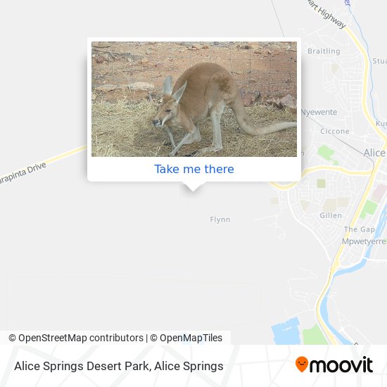 Mapa Alice Springs Desert Park