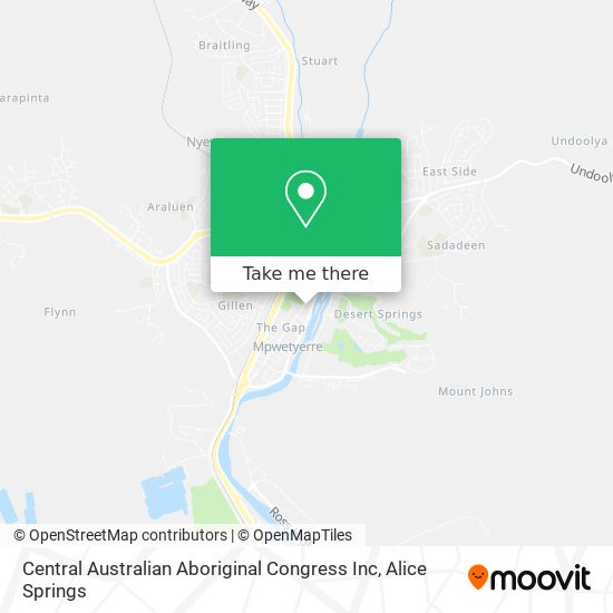 Mapa Central Australian Aboriginal Congress Inc