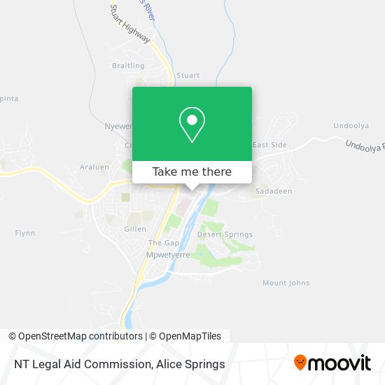NT Legal Aid Commission map