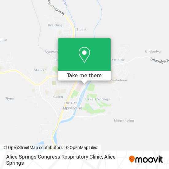 Alice Springs Congress Respiratory Clinic map