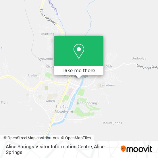 Mapa Alice Springs Visitor Information Centre
