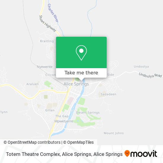 Mapa Totem Theatre Complex, Alice Springs