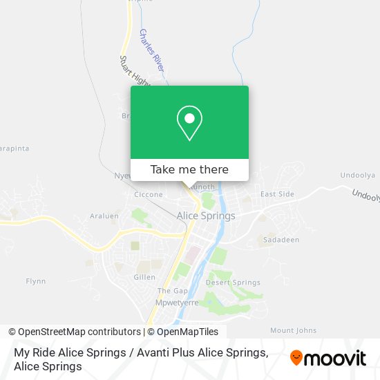 My Ride Alice Springs / Avanti Plus Alice Springs map