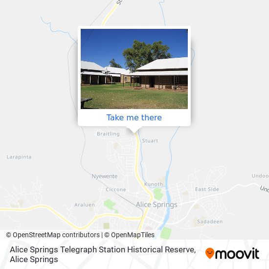Alice Springs Telegraph Station Historical Reserve map