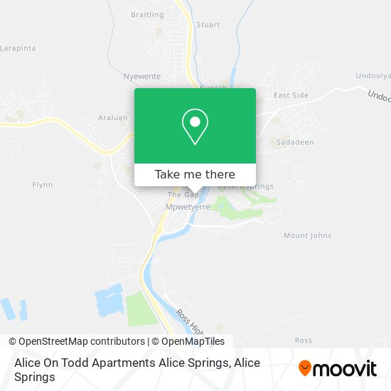 Mapa Alice On Todd Apartments Alice Springs
