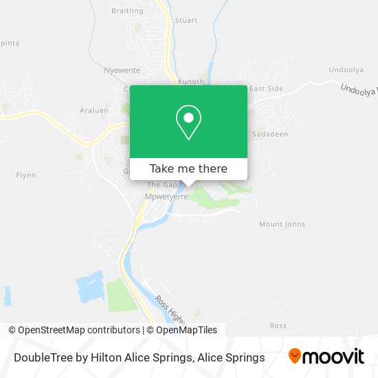 DoubleTree by Hilton Alice Springs map