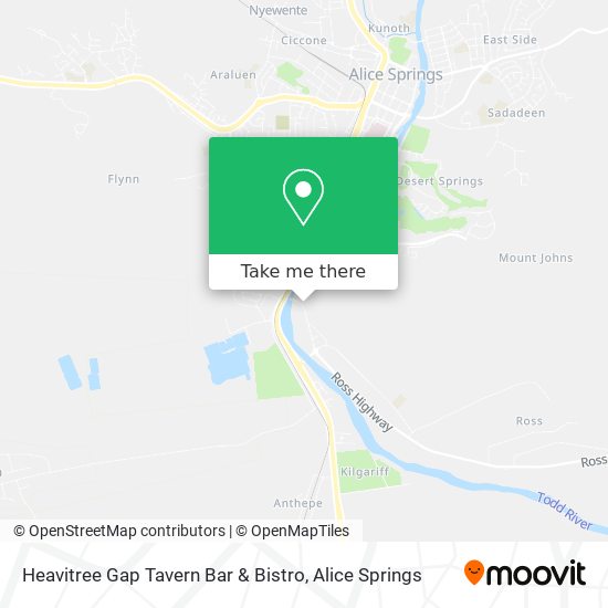 Heavitree Gap Tavern Bar & Bistro map