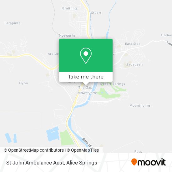 Mapa St John Ambulance Aust