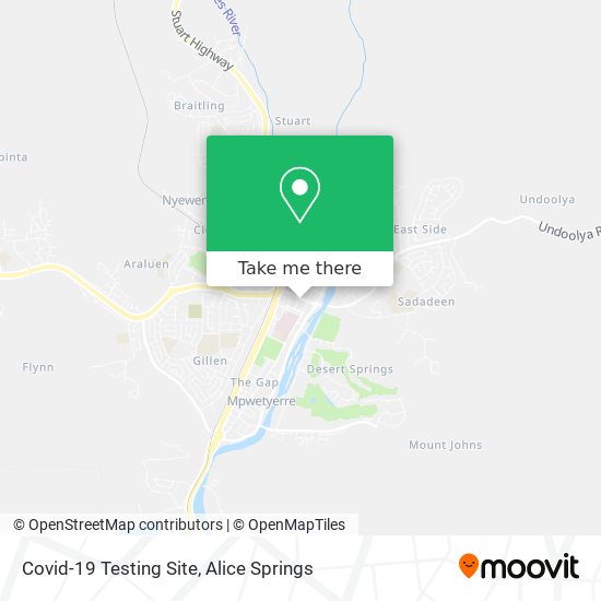 Covid-19 Testing Site map