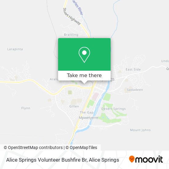 Mapa Alice Springs Volunteer Bushfire Br