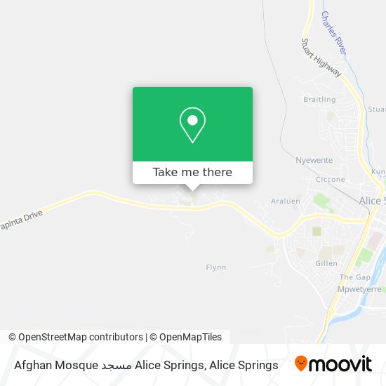 Afghan Mosque مسجد Alice Springs map