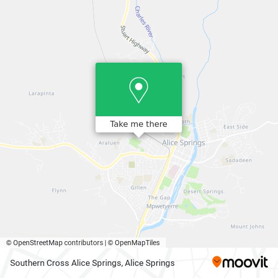 Southern Cross Alice Springs map