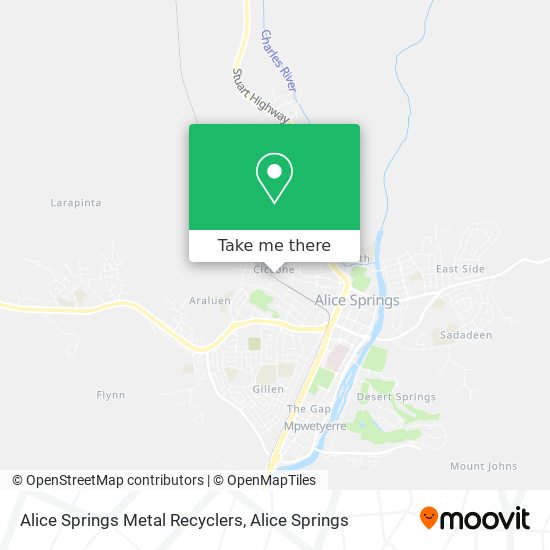 Mapa Alice Springs Metal Recyclers