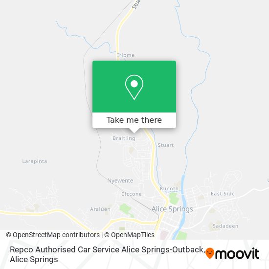 Mapa Repco Authorised Car Service Alice Springs-Outback